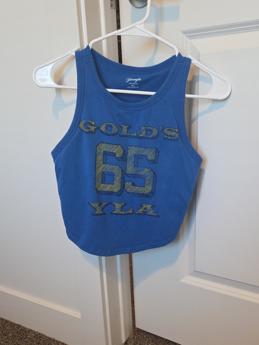Young LA Gold's Gym Built In Bra Crop Tank